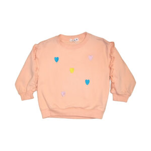 Girls Embroidered Long Sleeves Round Neck Sweatshirt