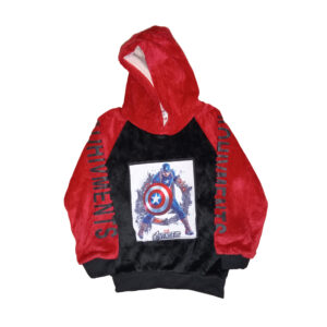 Boys Captain America Printed Regular Fit Hoodie & Pyjama Set Winter Clothing